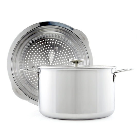 Chantal 3.Clad 7 Qt. Stockpot & Steamer