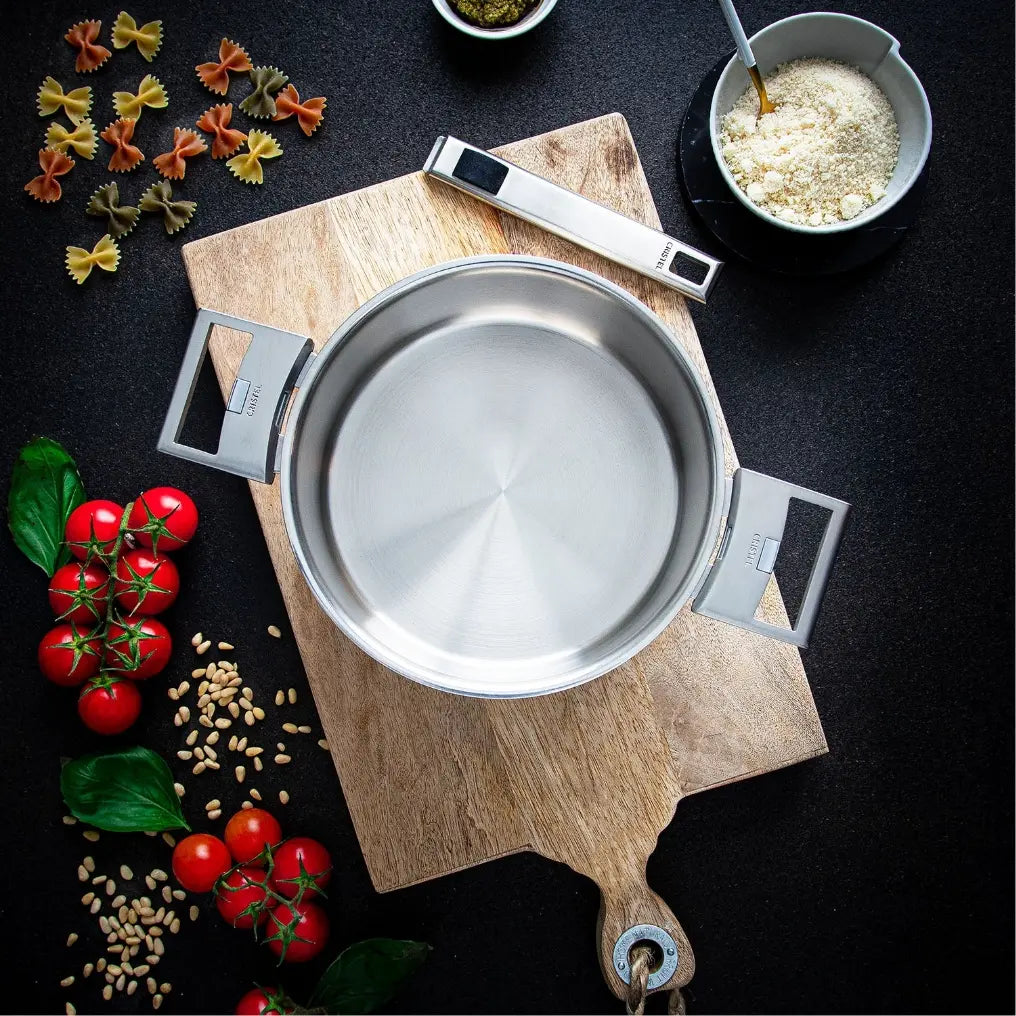 Cristel Set of 3 saucepans with lids