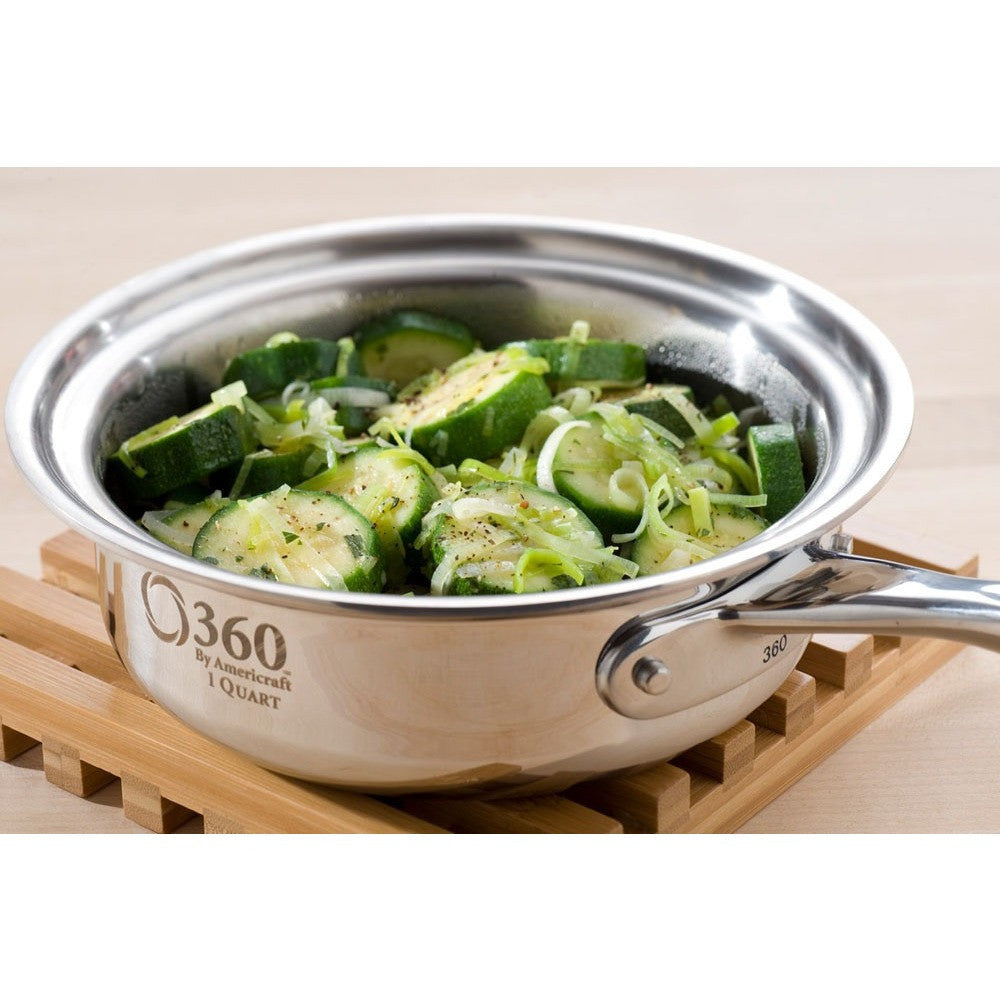 360 Cookware 1 Quart Saucepan with Cover