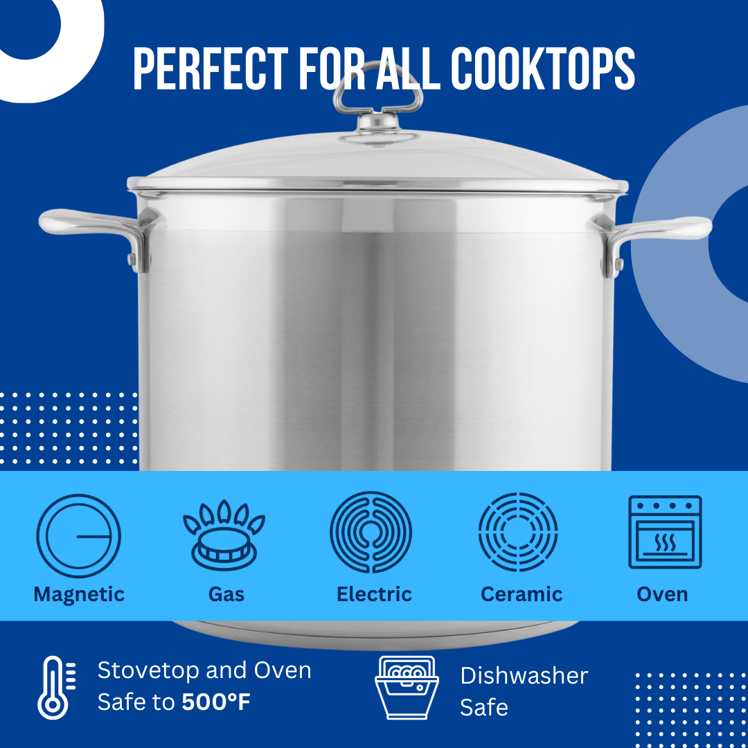 Chantal Induction 21 Steel Stockpot with Lid (12 Qt.)