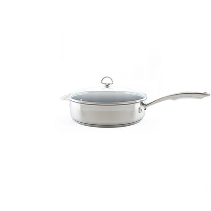 Chantal Induction 21 Steel Ceramic Coated Saute Skillet with Lid (5 Qt.)