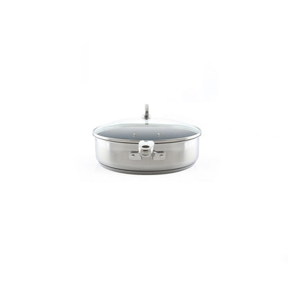 Chantal Induction 21 Steel Ceramic Coated Saute Skillet with Lid (5 Qt.)