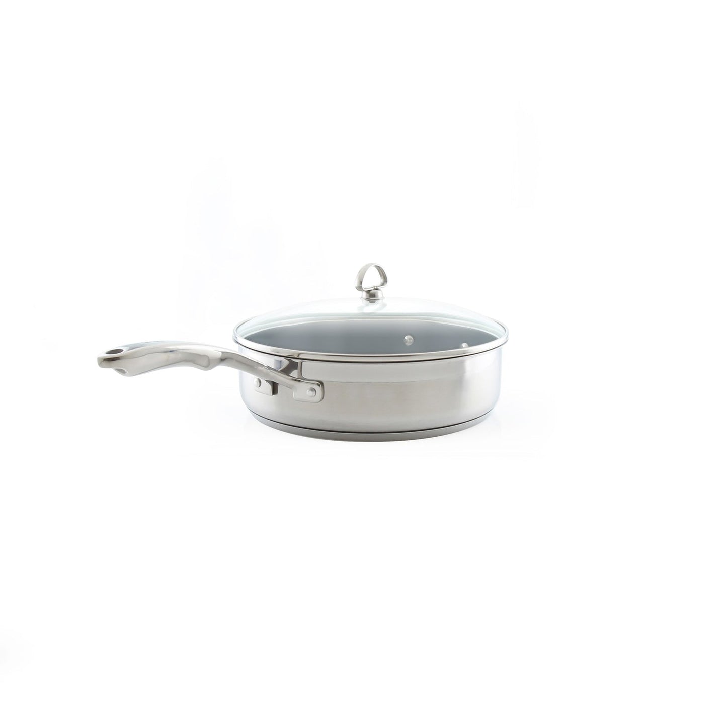 Chantal Induction 21 Steel Ceramic Coated Saute Skillet with Lid (5 Qt.)