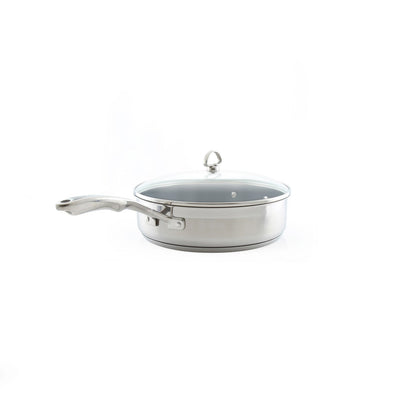 Chantal Induction 21 Steel Ceramic Coated Saute Skillet with Lid (5 Qt.)