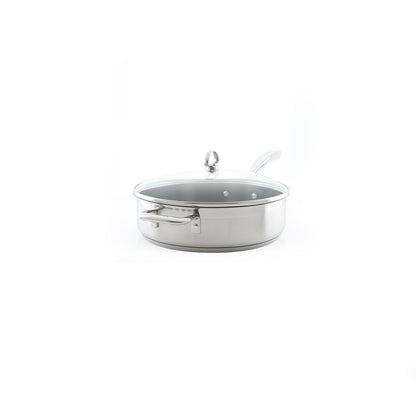 Chantal Induction 21 Steel Ceramic Coated Saute Skillet with Lid (5 Qt.)