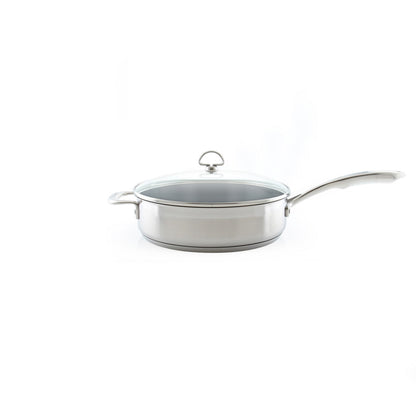 Chantal Induction 21 Steel Ceramic Coated Saute Skillet with Lid (5 Qt.)