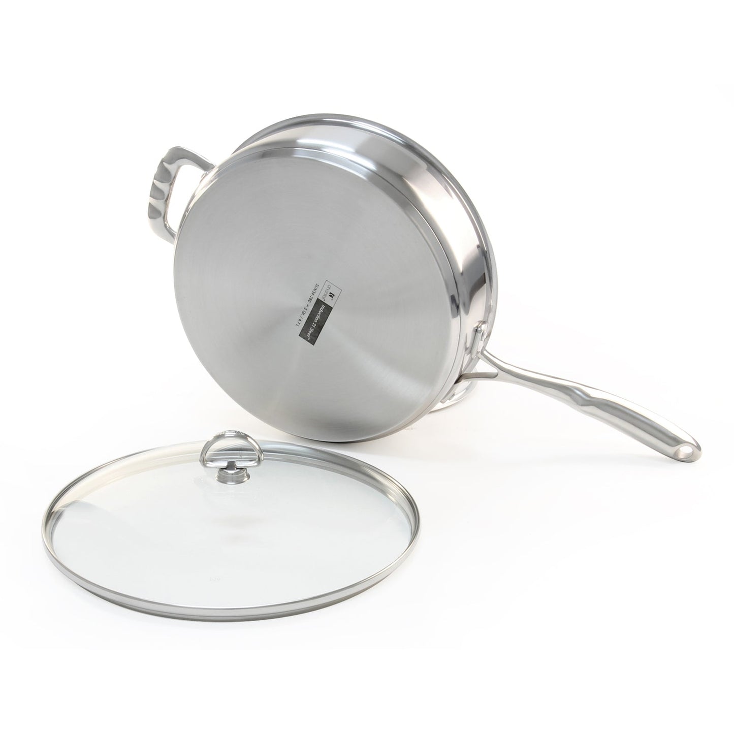 Chantal Induction 21 Steel Ceramic Coated Saute Skillet with Lid (5 Qt.)