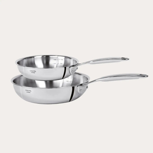 Cristel Set of 2 deep frying pans