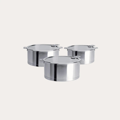 Cristel Set of 3 saucepans with lids